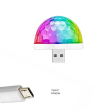 Load image into Gallery viewer, Mini USB LED Disco Light Portable Christmas Party Magic Ball Stage Light Disco Club Colorful Effect Stage Lamp for Mobile Phone
