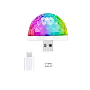 Mini USB LED Disco Light Portable Christmas Party Magic Ball Stage Light Disco Club Colorful Effect Stage Lamp for Mobile Phone